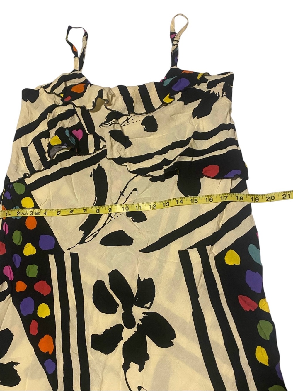 VINTAGE Y2K Jams World Mini Dress Large Abstract Artsy Colorful 90’s Hawaii USA - Picture 9 of 16